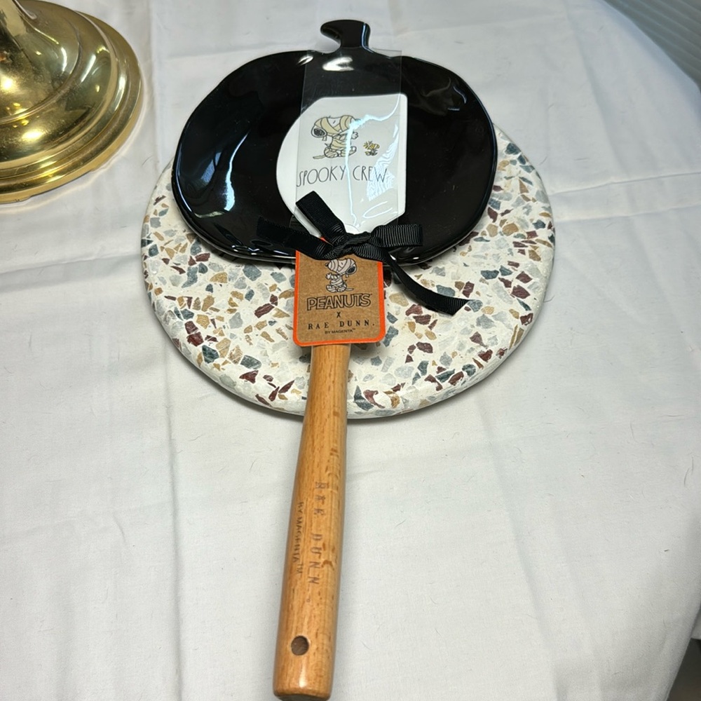 Rae Dunn Spooky Crew spoon rest and spatula